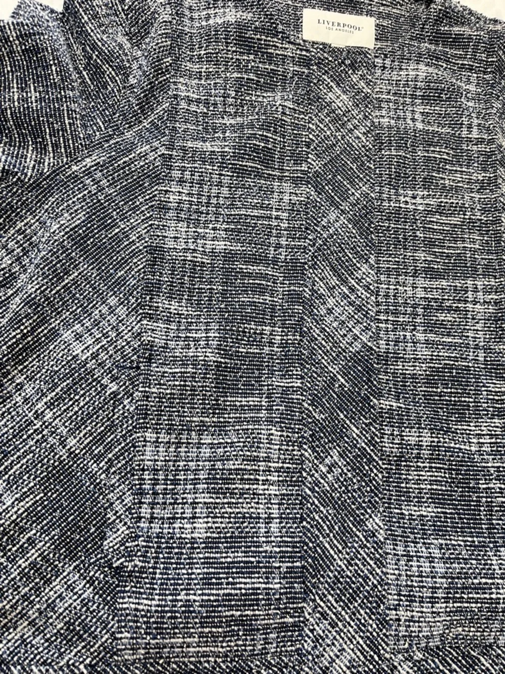 Liverpool Tweed Boucle Motorcycle‎ Blazer Jacket Navy white xl